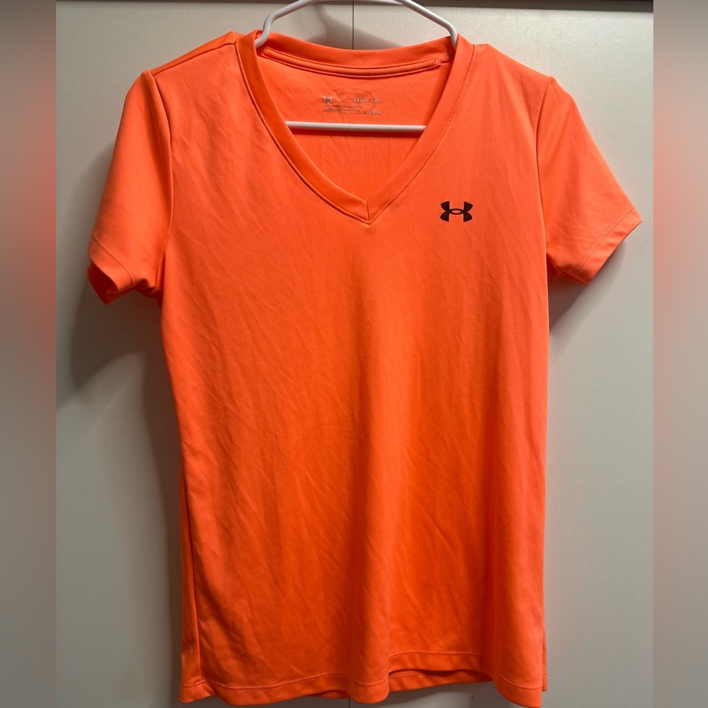 Under Armour Orange Fitted Short Sleeve T-Shirt